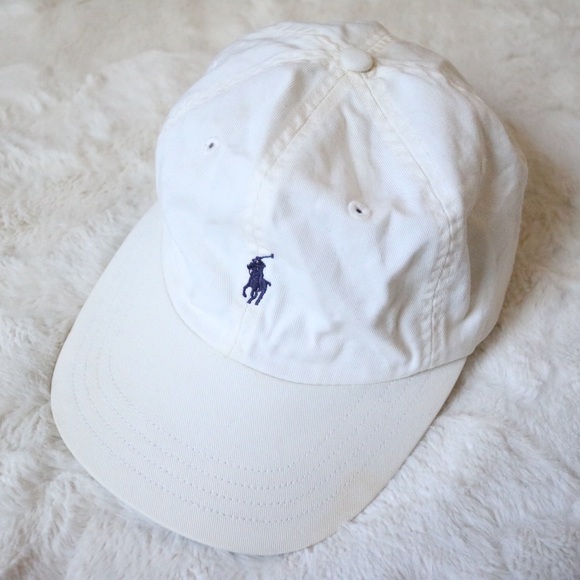 Ralph Lauren Polo Vintage White Embroidered Logo Cap - Picture 1 of 6